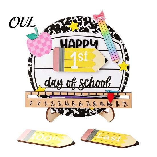 Safe Rounded Corner Wood Sign First Day of School Chalkboard Sign, Reusable Wooden Milestone Board, Back to Party Decoration Photography Prop