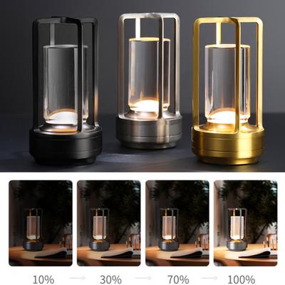 Portable Metal Table Lamp Touch Control Adjustable Dimmable Flicker Free