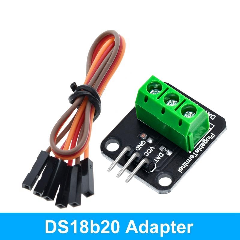DS18B20 Temperature Sensor Module Kit Waterproof 100CM Digital Sensor Cable Stainless Steel Probe Terminal Adapter For Arduino