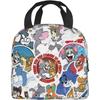 Asamike Lunch Bag, Cute Tom and Jerry Design, Large Capacity Lunch Box/Bento Bag, Insulated and Thermal, with Pockets for Food Storage, Perfect for Co