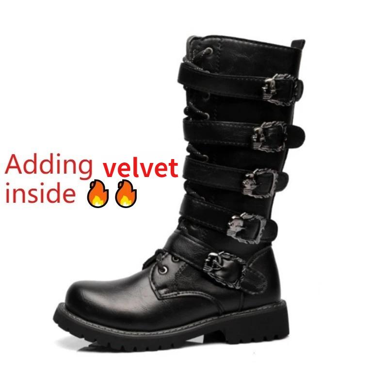 

Модные мужские зимние длинные хлопковые ботинки большого размера 46, крутые мужские ботинки с высоким верхом, модные кожаные ботинки на платформе, персонализированные ботинки для мужчин 43