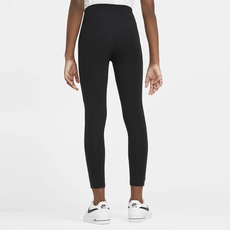 Nike Kids  Knitted Sports Pants High Waist Leggings With Letter Logo Pattern Kids bottoms Black CU8248-010