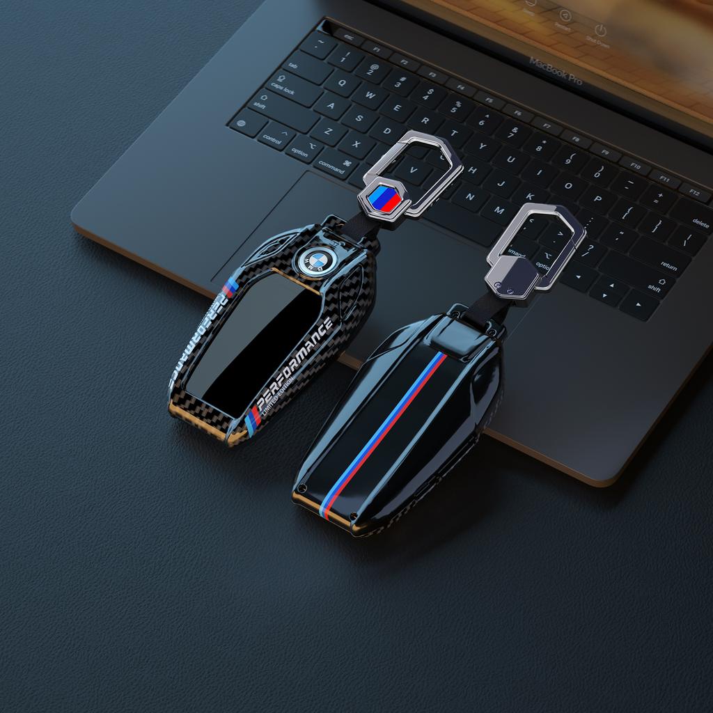 ABS Carbon Fiber Car LED Display Key Case Cover Shell For BMW G30 G12 G11 G32 G31 5 7 Series I8 I12 I15 G01 X3 X4 G02 G05 X5 G07 DF8O