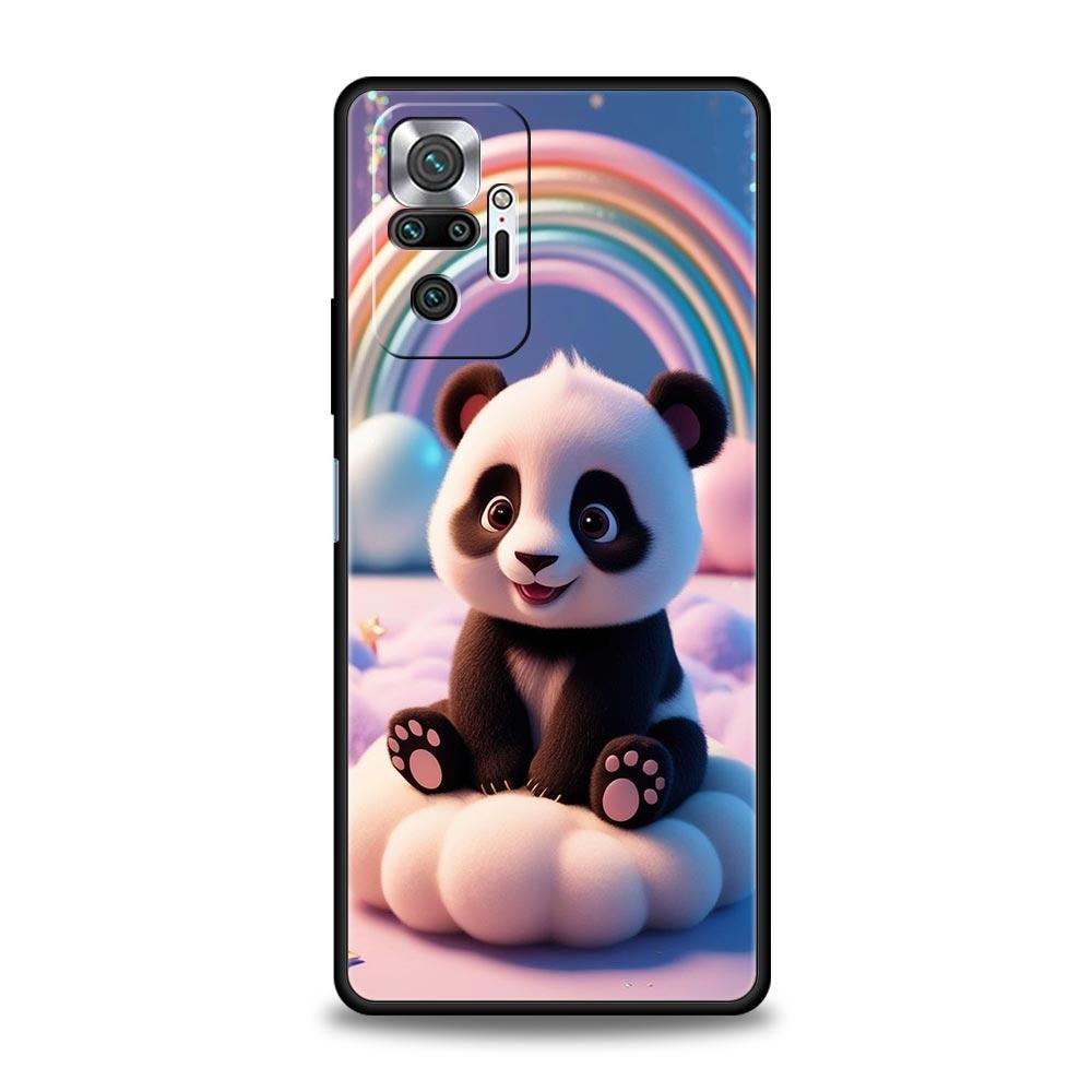 Baby Panda Phone Case Cover for Redmi 14C 10C Note 15 14 13 12 10 11 K40 Pro Plus 5G Shockproof Soft TPU Shell Fundas Capas Bag