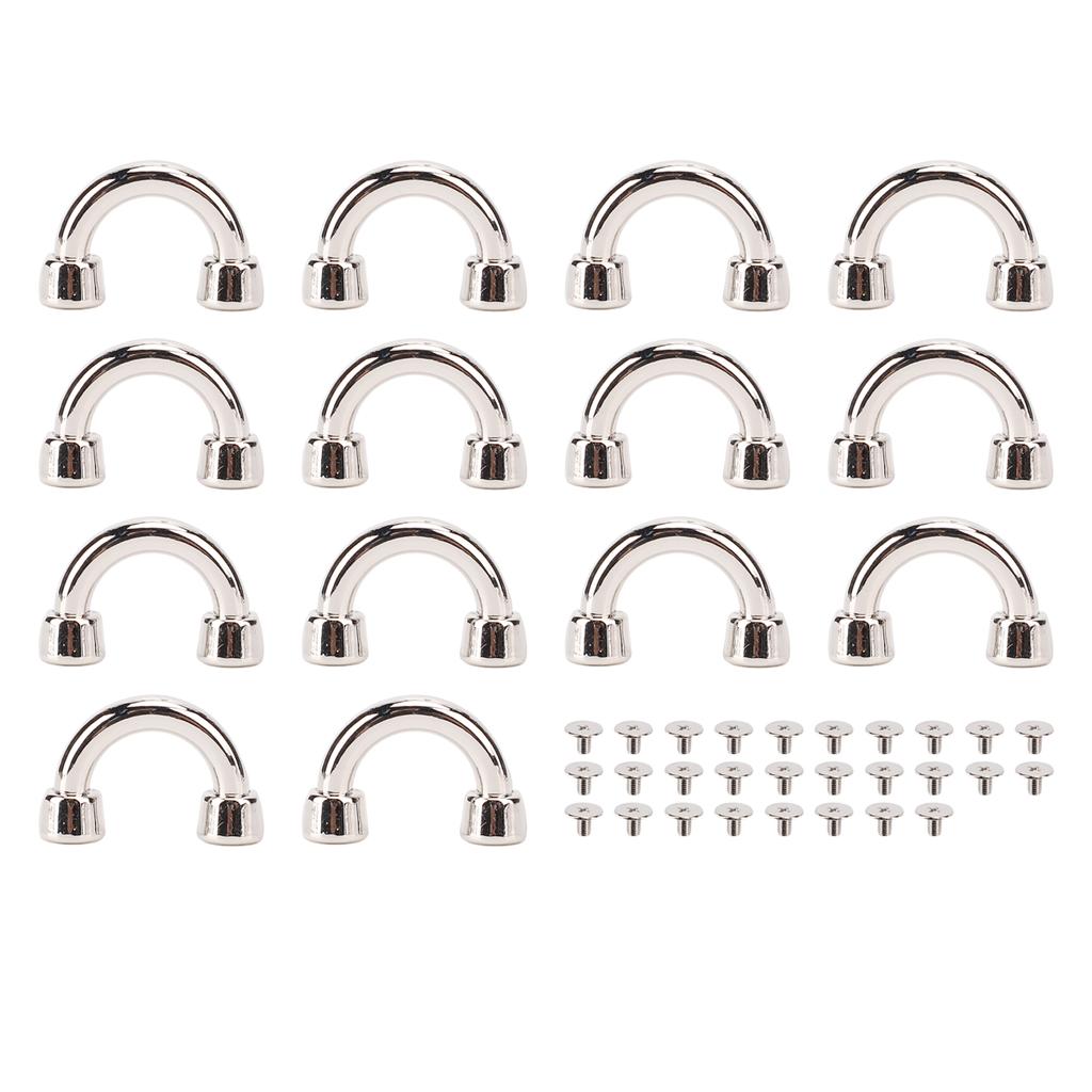Metal D Ring Connector Buckles Arch Bridge D Ring Buckle Chain Strap Connector with Screws for