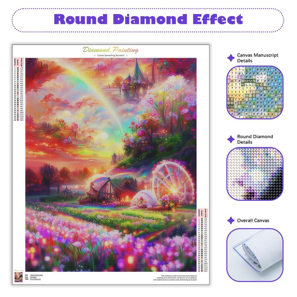 5D-Diamantgemälde, Landschaft, Stickerei, Hausbild, Strass-Mosaik, Heimdekoration, 30 x 40 cm