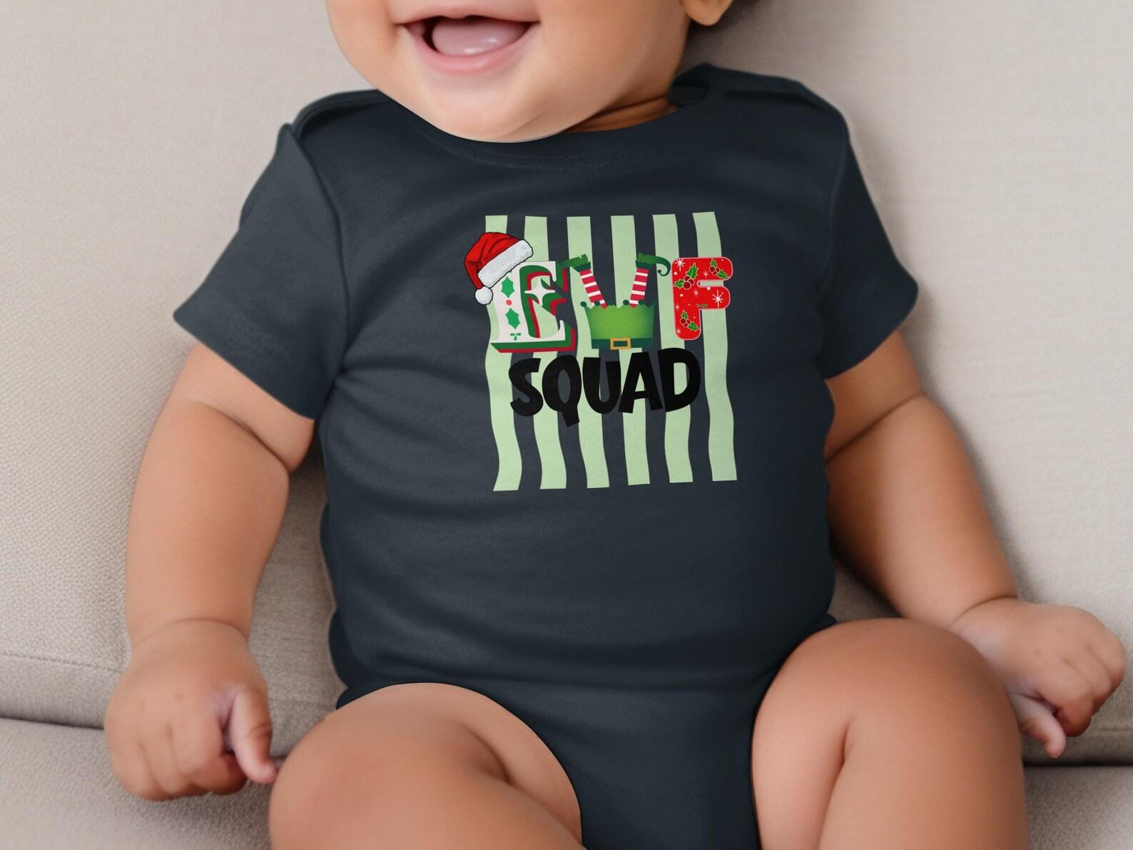 Elf Squad Christmas T-Shirt, Family Matching Holiday Tee, Kids Toddler Baby Apparel XL