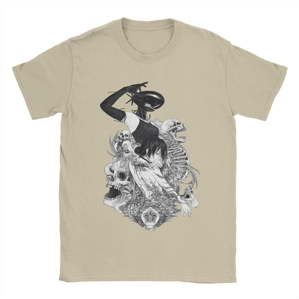 Chainsaw Man Reze Bombs Devil Tshirt Men Cotton Tops Funny Anime Round Neck Short Sleeve