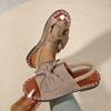 Fashion Beach Outdoor Ladies Shoes Women Slippers Summer 2025 Platform Wedges Low Heels Bow Tie Peep Toe Fashion Sandals Slides Women