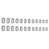 24pcs Detachable Comic Nails Press on Nails DIY Long Square French False Nails Pink Blue