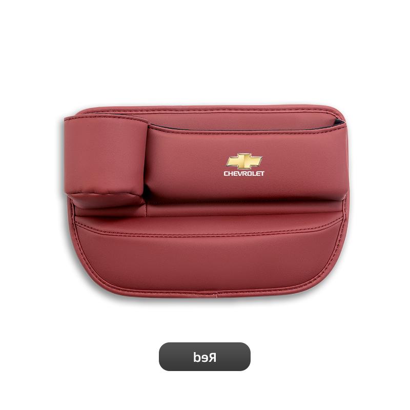 BODCA1 PU Leather Car Seat Storage Bag Multifunctional Gap Organizer Box For Chevrolet Equinox Trailblazer Bolt Spark Tahoe Z71 Aveo SS