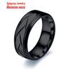 Herren Edelstahl Ring gestreift - Titan, Nicht verblassend, Luxusdesign