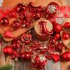 30 Pieces Painted Cane Candy Christmas Ball Decorations Shatterproof Christmas Tree Ornaments Small Christmas Ball Gift Box