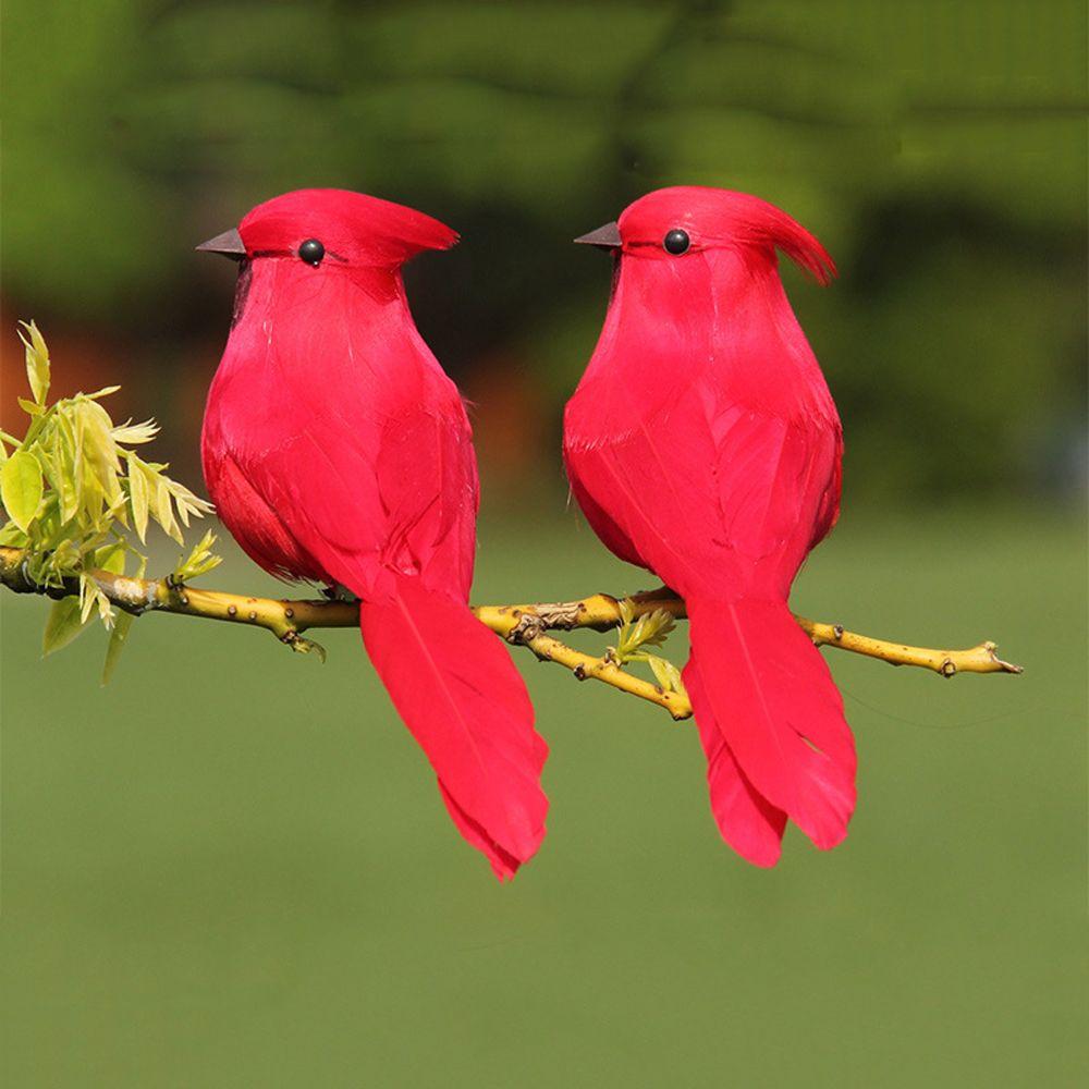 Handicraft Garden Ornament Home Decor Simulation Parrot Real Feathers Artificial Animal  Bird Model