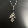 Fatima's Hand Evil Eye Cross Pendant Necklace