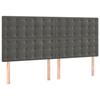 Maison Exclusive - Tête de lit Gris foncé 160 x 5 x 118/128 cm Velours
