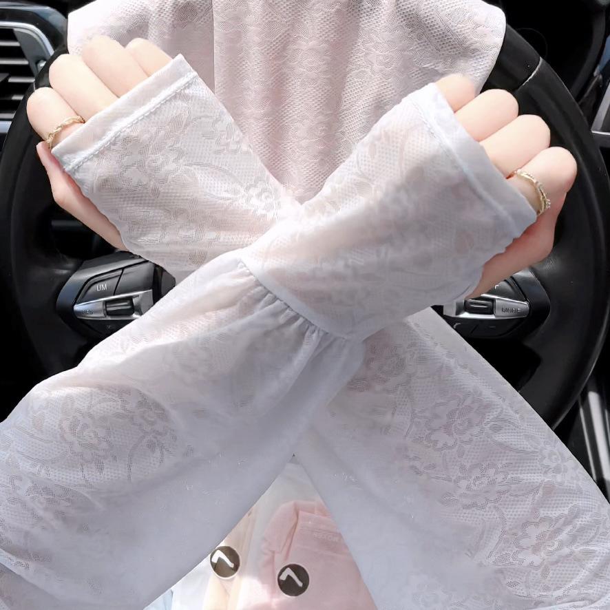 2024 Korean Style Ice Silk UV Protection Butterfly Sunscreen Sleeves for Girls