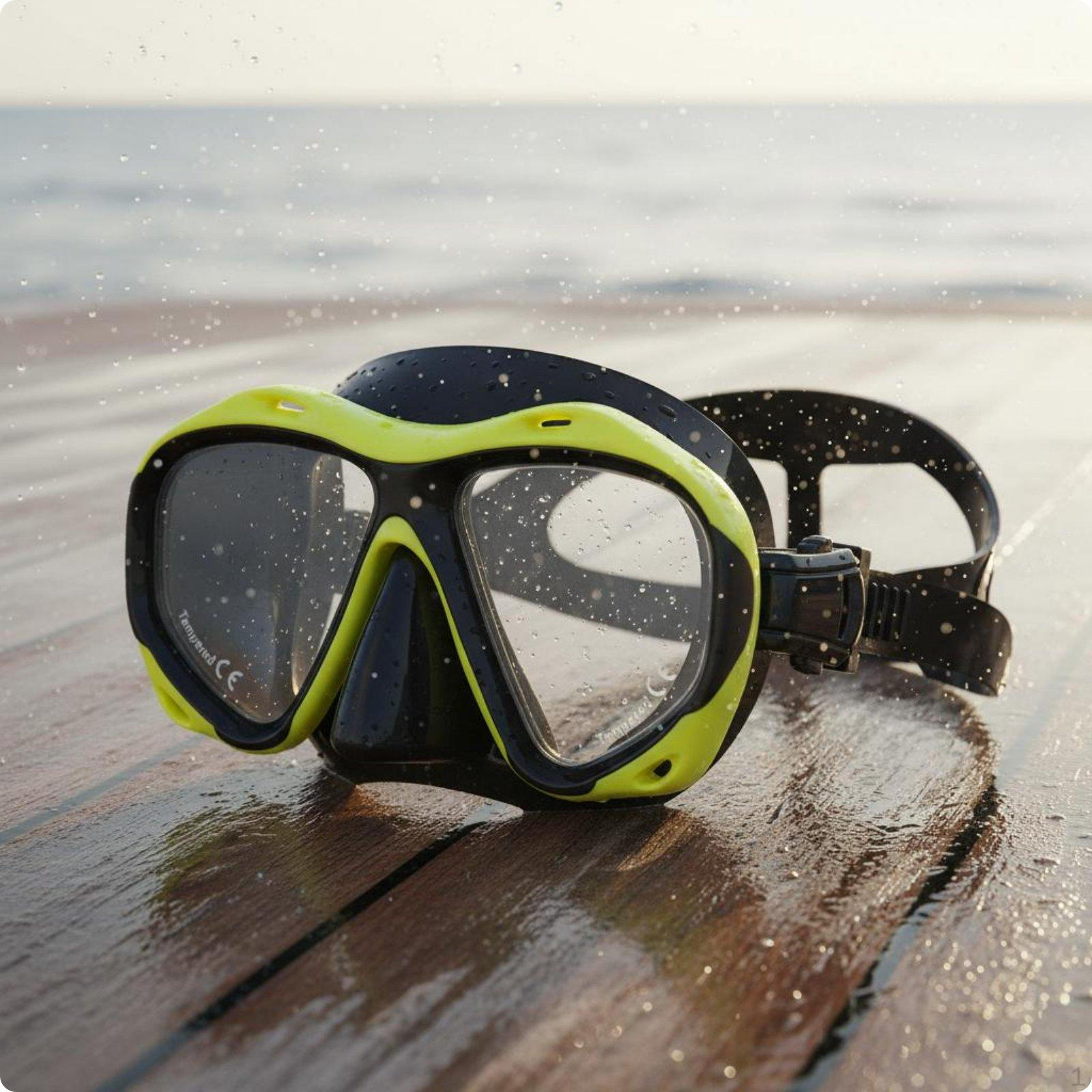 AntiFog Diving Facepiece Adjustable Strap Soft Silicone Skirt Swim Goggles