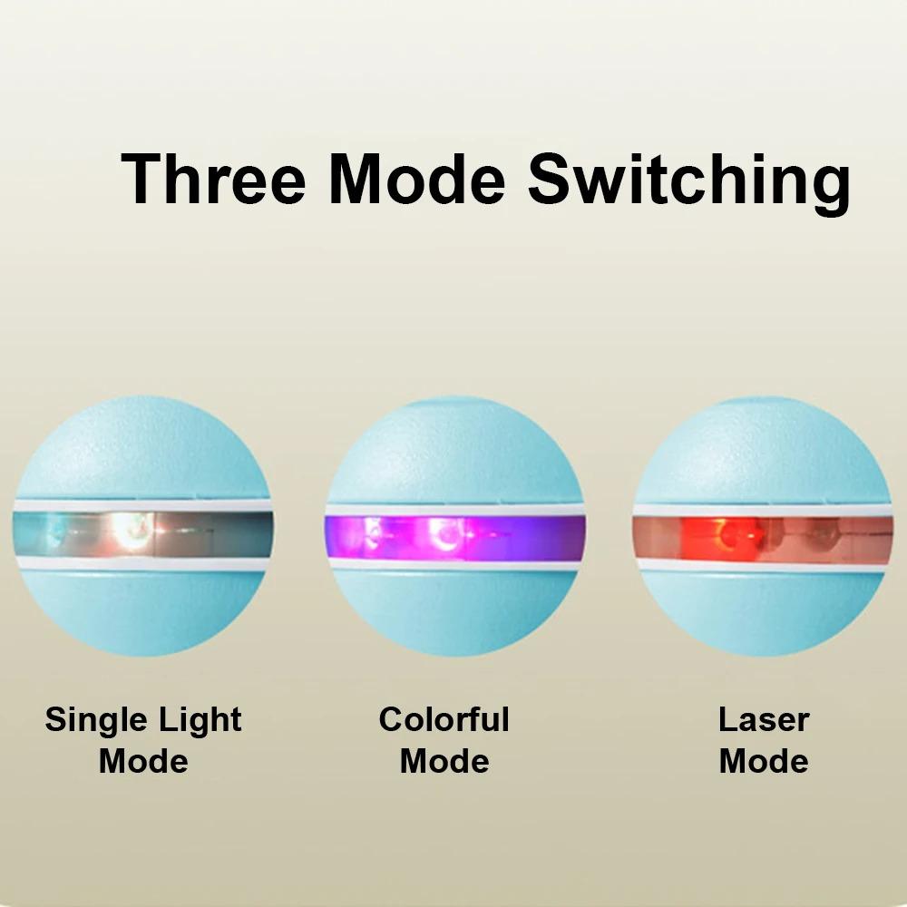 With Feather and Light Interactive Cat Ball Toy Automatic Self-playing Cat Ball Indoor