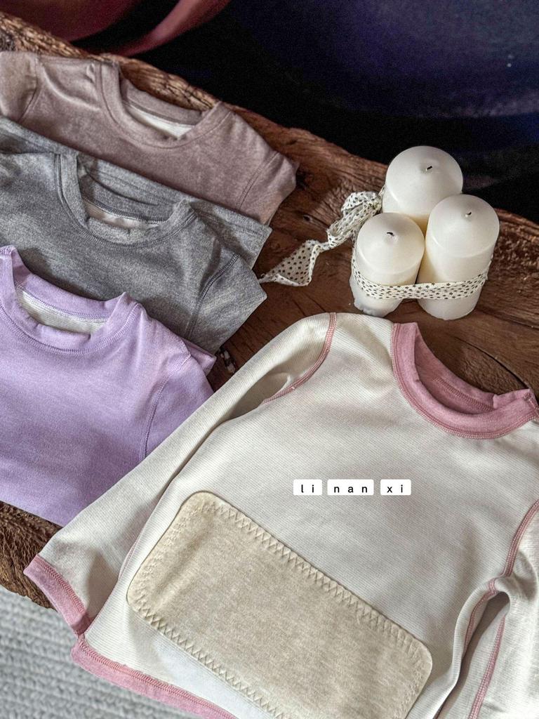 Children's Fleece-Lined Autumn Pants with Knee Pads - Warm, One-Piece Base Layer for Boys and Girls