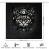 Steampunk-Themed Shower Curtain With Cat Design Featuring Clockwork Accessories Perfect For Adding A Touch Of Whimsy To Your Bat