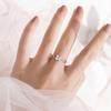 Adjustable Open Ring Elegant Forest Ring Four Leaf Clover Ring Lightweight For Holiday Events Friend Gatherings Dates