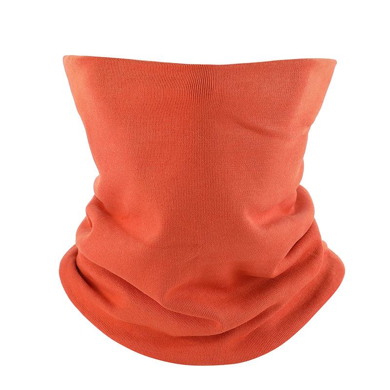 Winter Men's and Women's Pullover Neck Cover Autumn and Winter Thin Solid Color Fashion Cotton Neck Cover Scarf Neck Protection Pure Cotton Scarf