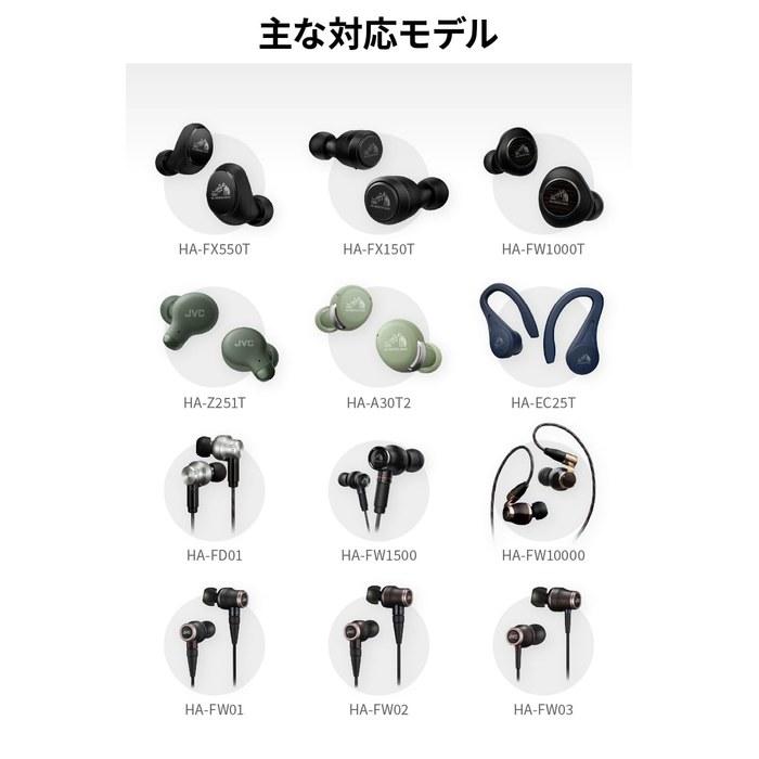 JVC EP-FX12ML-B Ear Pieces SpiralDot Pro 4-Count ML Size Black