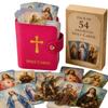 Kompakter Taschen-Gebetskarten-Organizer mit Druckknopfverschluss Mini-Heiligenkarten-Geldbörse Mehrzweck für Gottesdienst/Beerdigung/Anima/Kreuz