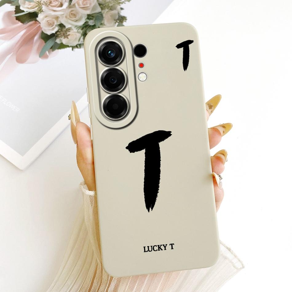 For Tecno Camon 50 4G Lucky Initial Letter Phone Case For Tecno Camon50 4G CN5 Soft Silicone Shockproof Cases Bumpers