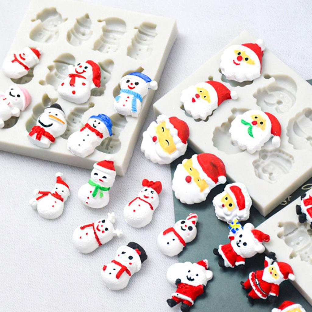 Dessert Moulds Christmas Series Baking Supplies Fondant Moulds Mousse Molds Silicone Material Gift for DIY Baking Lover