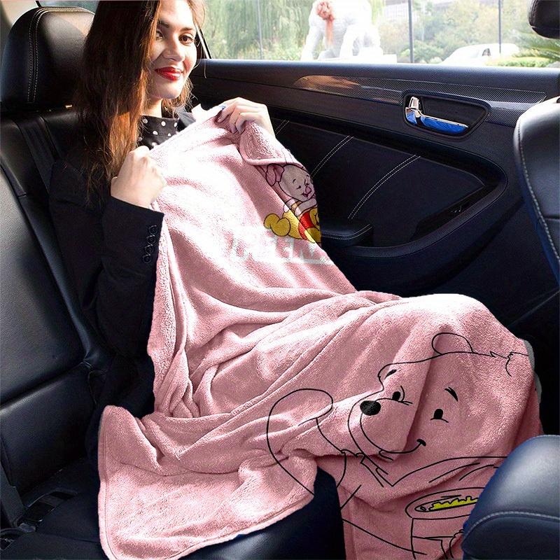 1 Stück Winnie Puuh & Ferkel Rosa Kuscheldecke Gemütliche Wohnkultur, Sofabezug, Outdoor, Geschenk, Weiche Decke für Schlafzimmer, Wohnzimmer, Reise