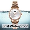 Simple and Stylish Wristwatch with This Watch Is and Features a Stainless Steel a Luxurious Gift for Women's Diamonds. Gold-colored Waterproof,