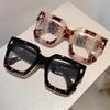 European & American Style Large Square Rivet Anti-Blue Light Glasses - Textured, Slimming, Fashionable for Round Faces