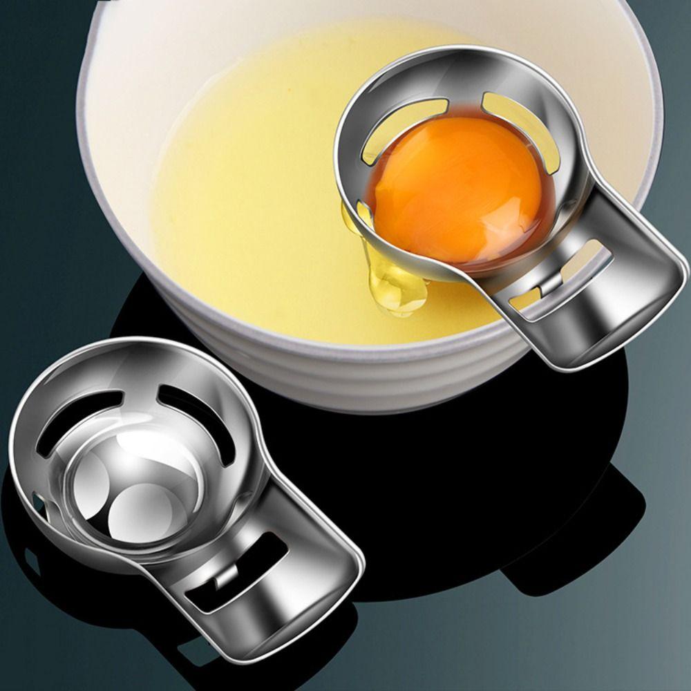 Professional Egg Yolk Filter Stainless Steel Egg White Divider Egg Yolk Separator Spoon  Kitchen