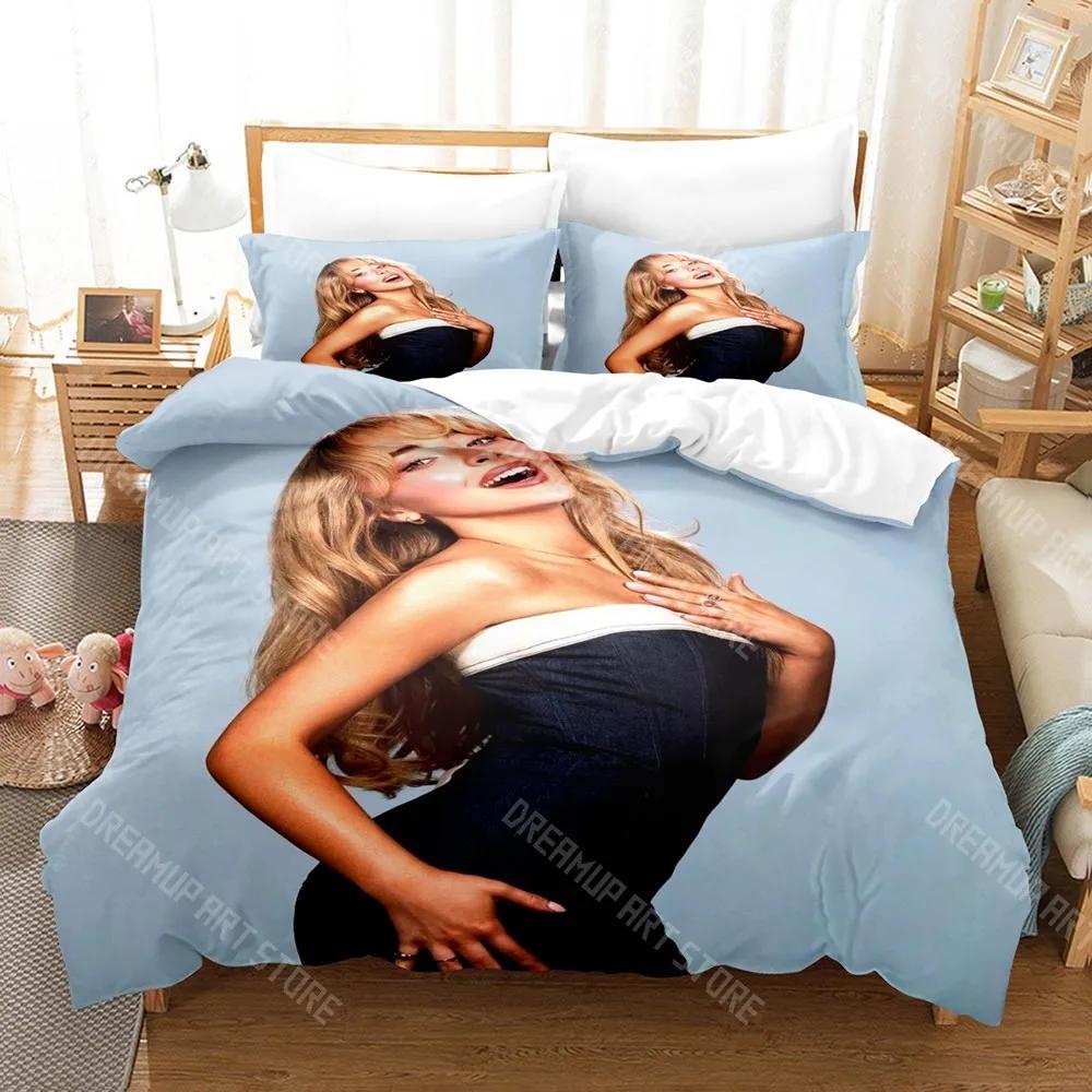 3D-Druck Sabrina Carpenter Bettwäsche-Set Einzelbett Doppelbett Vollgröße Queen-Size King-Size Bettwäsche-Set für Erwachsene Kinder Schlafzimmer Bettbezug-Sets