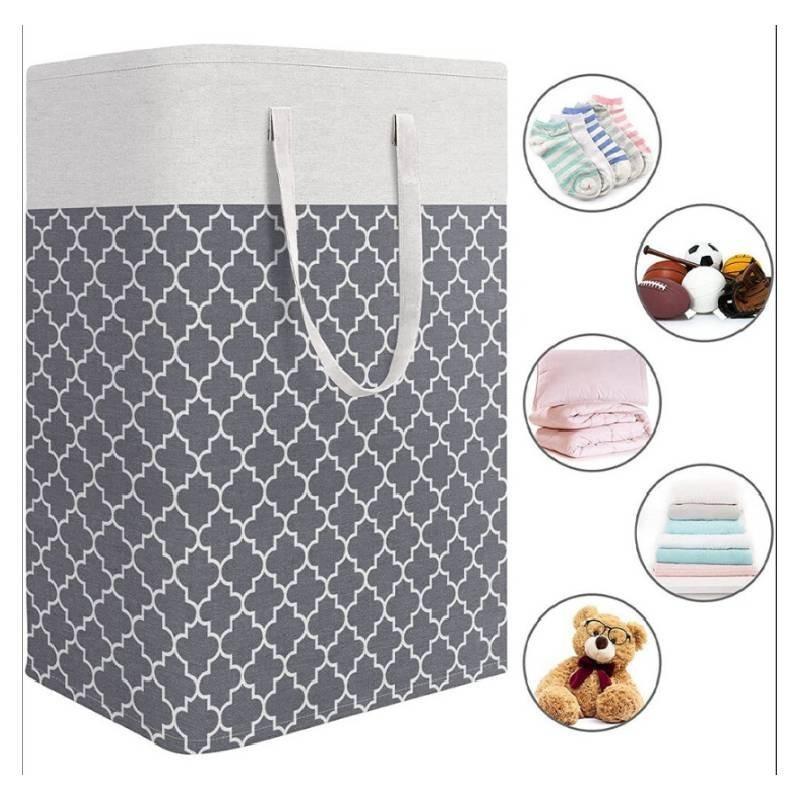 Bag 75l Storage Collapsible Tall Clothes Basket Canvas Material Capacity Large