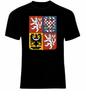 Coat of Arms of The Czech Republic Czech Arms Flag T-Shirt. Summer Cotton Short Sleeve O-Neck M