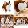 Niedliches Corgi Plüschtier Entzückende Stofftierpuppe für Kinder Weiches Teddybär Spielzeug Geburtstagsgeschenk für Mädchen 23cm Höhe