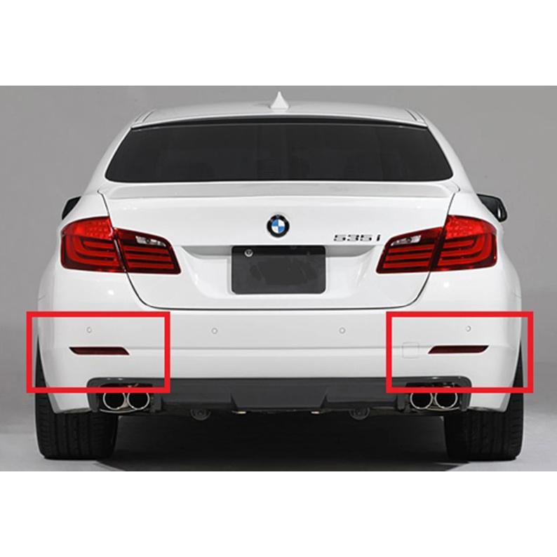 ANGRONG Black Lens LED Rear Bumper Reflector Brake Reverse Light For BMW 5 Series F10 F11 F18