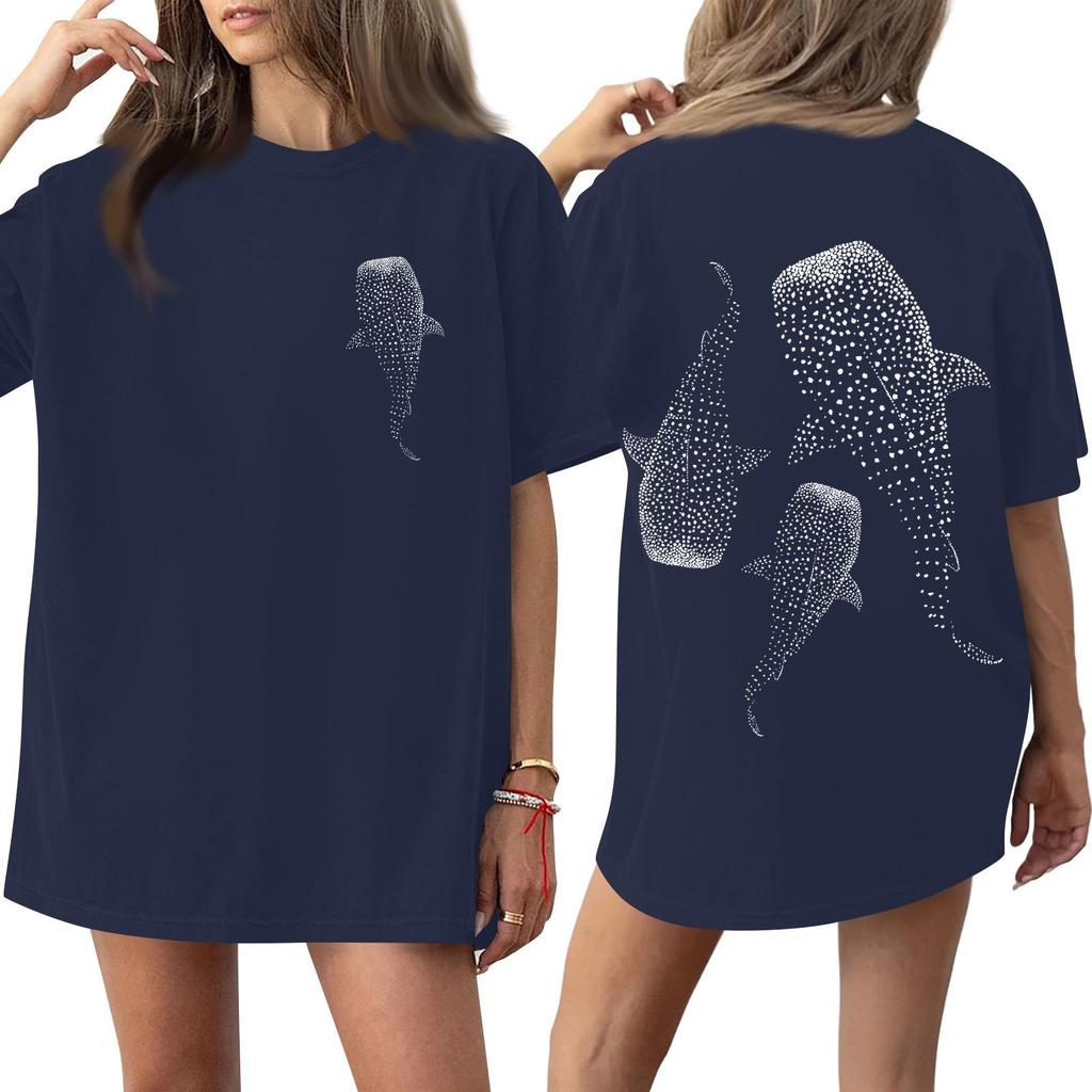 Women's Round Neck Printed Short-sleeved T-shirt Top