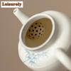 150ml Japoński Czajnik z Białej Porcelany Ręcznie Malowany Czajnik Bambusowy Domowy Czajnik do Parzenia Herbaty z Dziurką Kulkową Przedmioty Herbaciane Ozdoby
