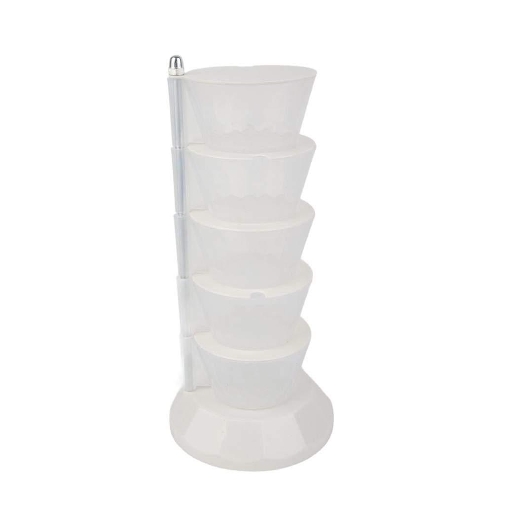 Seasoning Storage Box Plastic Multi Layers 360 Degrees  Rotating Kitchen Spices Pots with Lids for Salt