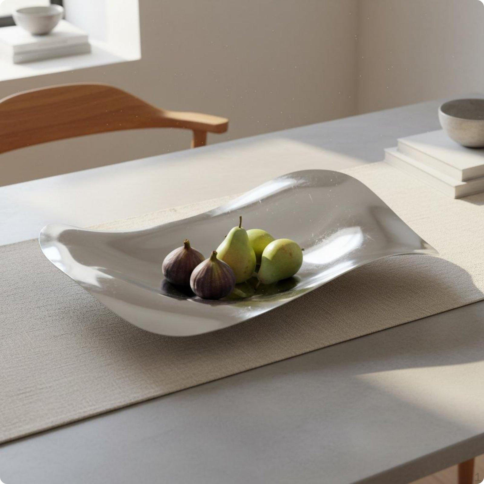 Irregular Wave Tray Modern Stainless Steel