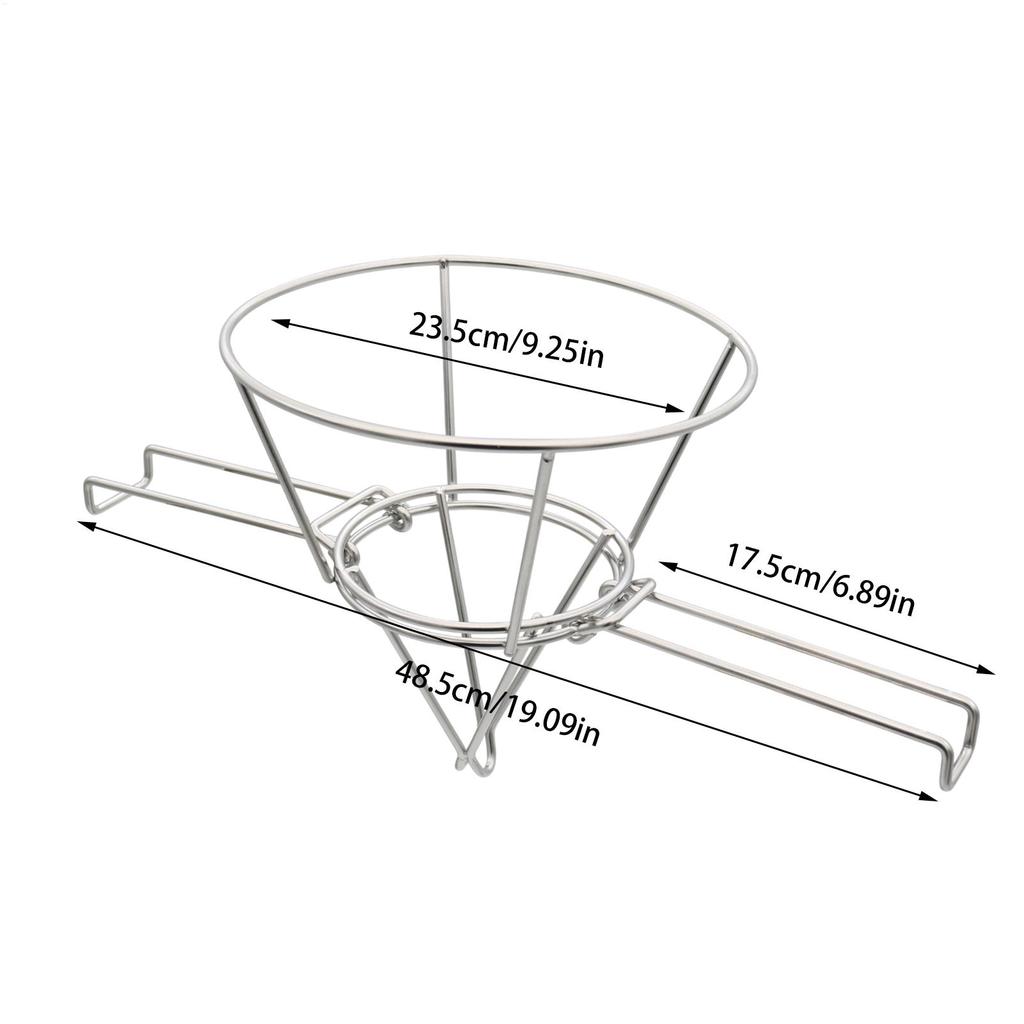 Stainless Steel Strainer Rack with Folding Arms Fryer Filter Stand Maple Syrup Cone Filter Stand for Restaurant  Kitchen Cooking