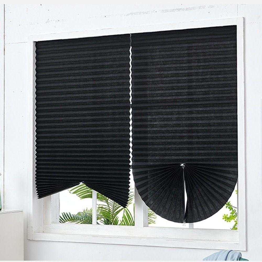 No Drill Adhesive Paper Shades Easy Install Pleated Window Shades  For Windows