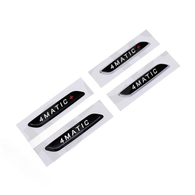 2Pcs 3D ABS 4Matic 4 Matic+ Letter Word Emblem 4Matic Car Fender Logo Stickers Rear Trunk Tailgate Decals Badge Car Accessories