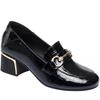 Spring Women Pumps Luxury Solid Patent Leather High Heels Fashion Square Toe Block Heel Shoes Office Slip-on Work Heels