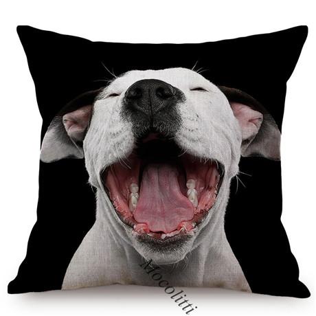 Pet Dog Portrait Print Sofa Throw Pillow Case Dachshund Terrier Samoyed Living Room Chair Decoration Cushion Cover Cojines