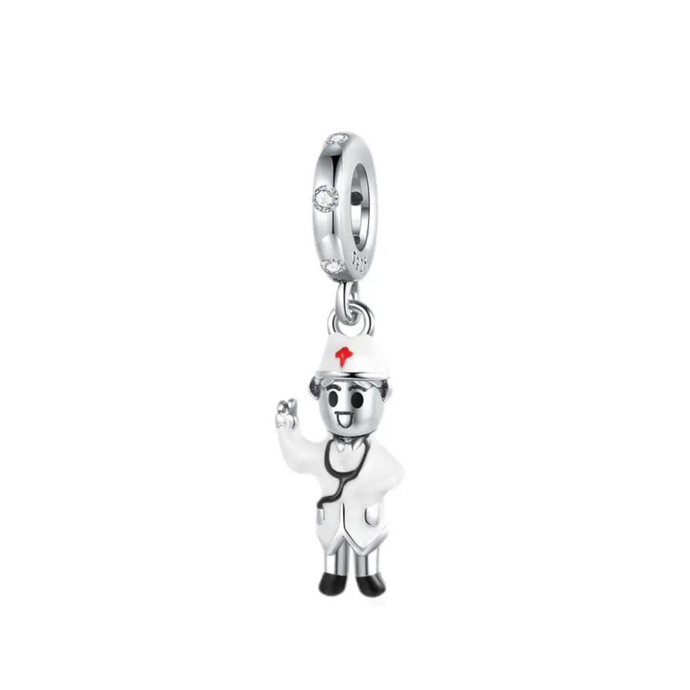 Europecopper Nurse Tooth Charm Bead Doctor Stethoscope Pendant Fit Decoration Bracelets Women Diy Jewelry Accessories Gift